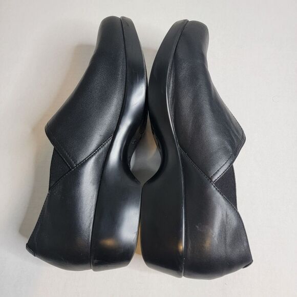 Dansko Women's Arden Clog Size 42 11.5 Black Nappa Leather Slip On Loafer Shoe - Picture 7 of 9